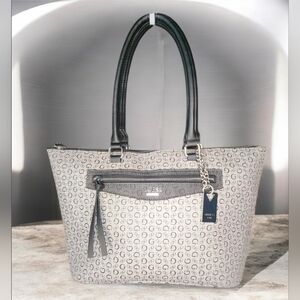 Guess Women's Daly Signature Logo Tote Bag Purse In Cement Gray